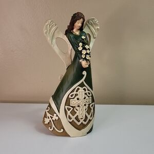 Irish Celtic Cross Angel Figurine